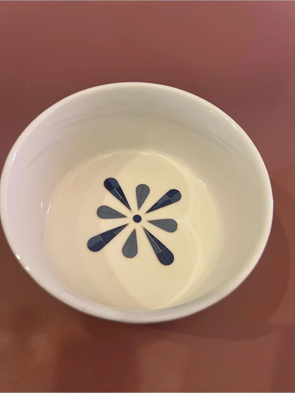 Anthropologie Bistro Tile Stoneware 24k Gold Accent Italia Gelato Bowl, Lemon